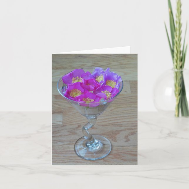 Cartão de Nota de Rosas Selvagens (Frente)