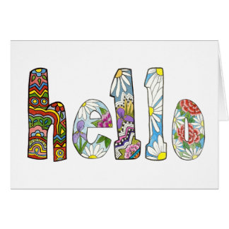 Cartão de nota de saudação