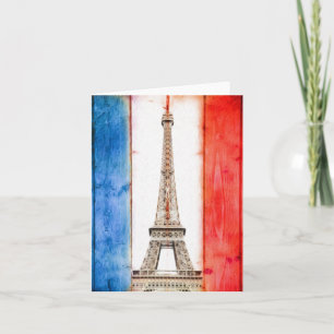 Cartão de nota de Sinalizador de Torre Eiffel Art