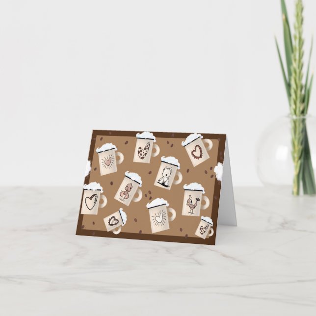 Cartão de Nota de Sobrecarga de Café (Frente)