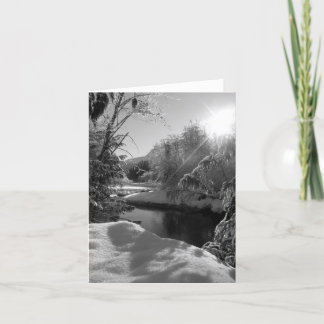 Cartão de nota de Sun do inverno, vazio para