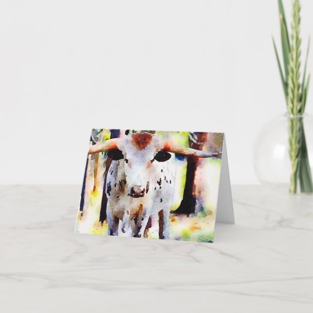 Cartão de nota de Texas Longhorn (Frente)