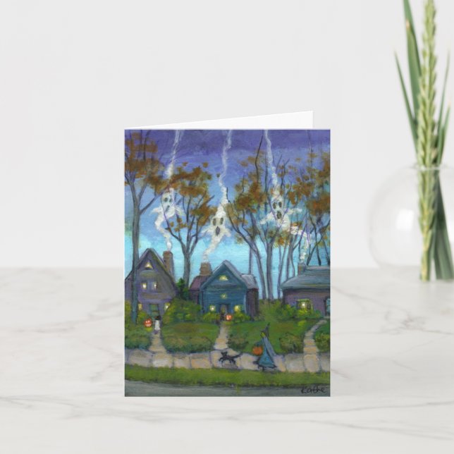 Cartão de Nota de Trick ou Tratar (Frente)