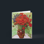 Cartão de Nota de Van Gogh Red Poppies e Daisies<br><div class="desc">Cartão de nota Van Gogh Red Poppies e Daises. Pintura a óleo na canvas de 1890. Uma pintura floral colorida de Van Gogh, embora não tão famosa como o seu célebre vaso de girassóis, esta obra representa mais uma entrada encantadora no extenso catálogo de flores estéreis florais do artista. Um...</div>