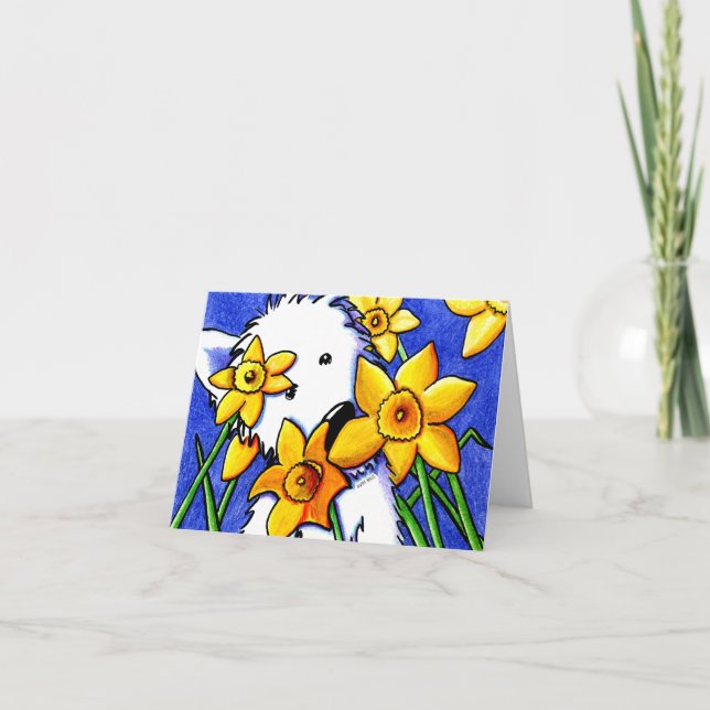 Cartão de Nota de Vazio Daffodil Westil (Frente)