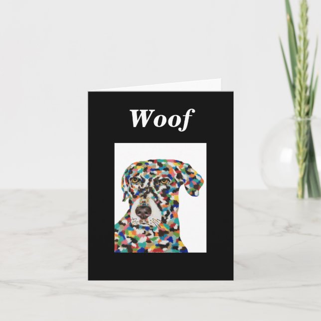 Cartão de Nota de Vazio de Cachorro Labrador Choco (Frente)