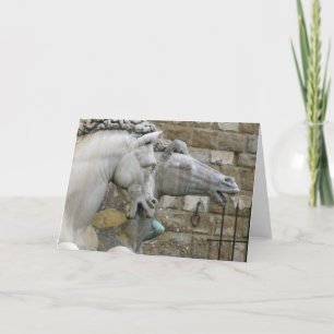 Cartão de Nota de Vazio de Estátua Equestre Rena