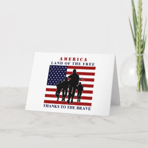 Cartão de Nota de Vazio Patriótico Americano