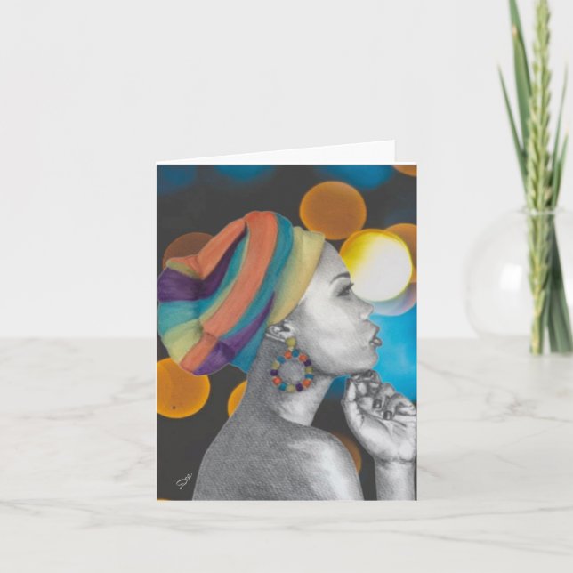 Cartão de Nota de Vazio QUEENCONFIDENCE (Frente)