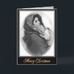 Cartão de nota de vazio sobre a Natividade da Mado<br><div class="desc">A abençoada mãe Mary segurando o filho Cristo Jesus. Cores de água da natividade natalina. Interpretação artística de um clássico antigo. (A imagem original está no dominio público) Cartão de nota de vazio,  e seu próprio verso para o cartão de saudação ou use para enviar nota de feriado</div>