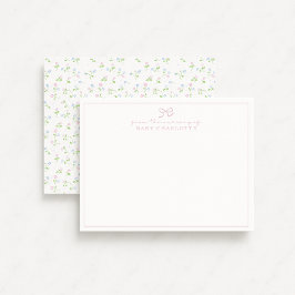 Cartão de nota de viveiro de flores silvestres de