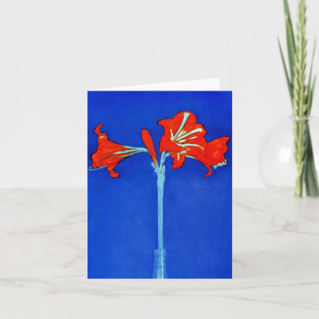 Cartão de nota do Amaryllis de Mondrian (Frente)