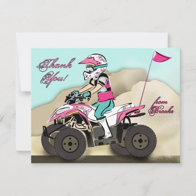 Cartão de nota do ATV de Brooke (Frente)