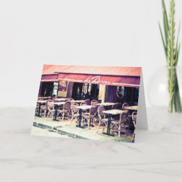 Cartão de nota do café de Boheme Paris do La