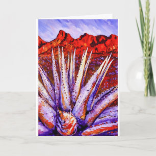 Cartão de nota do Deserto em Aquarela  