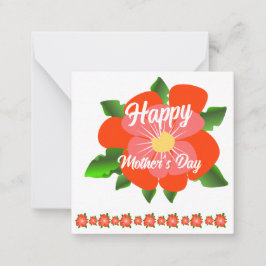 Cartão de Nota do Dia das Mães Feliz