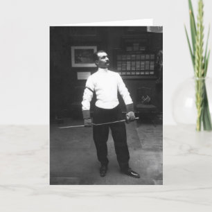 Cartão de Nota do Fencer de Folha de Folha de Fol