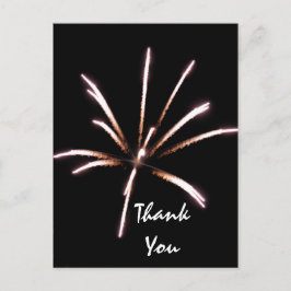 Cartão de Nota do Fireworks Obrigado