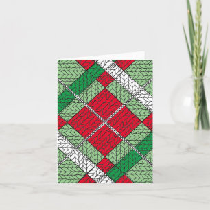 Cartão de Nota do KNIT HOLIDAY ARGYLE