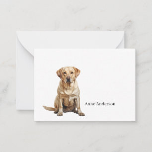 Cartão de Nota do Labrador Retriever Amarelo