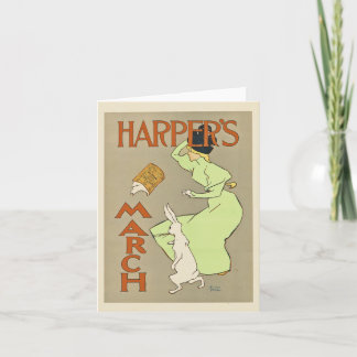 Cartão de nota do março do harpista