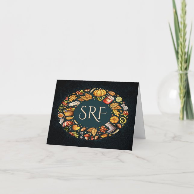 Cartão de nota do Outono (Frente)