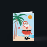 Cartão de nota do papai noel de Hula<br><div class="desc">Quando o papai noel nao ocupado no Pólo Norte,  ele gostar do agitar nos mares sul! Ou em qualquer lugar tropical,  realmente…</div>