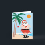 Cartão de nota do papai noel de Hula<br><div class="desc">Quando o papai noel nao ocupado no Pólo Norte,  ele gostar do agitar nos mares sul! Ou em qualquer lugar tropical,  realmente…</div>
