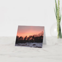 Cartão de Nota do Pôr do Sol na Encosta Nevada