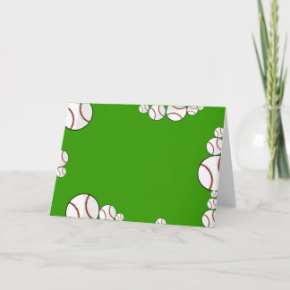 cartão de nota do tema do basebol