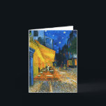 Cartão de nota do terraço de Van Gogh Café<br><div class="desc">Cartão de nota do terraço de Van Gogh Café. Pintura a óleo em canvas desde 1888. A arquitectura da cidade a mais comemorada de Van Gogh, Café Terraço Lugar du Fórum Arles, captura belamente a vida noturno francesa no final do século XIX. Um grande presente para fãs de Van Gogh,...</div>