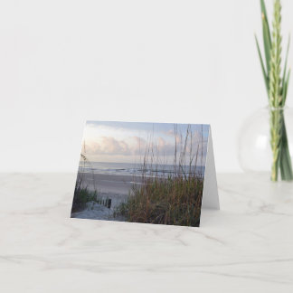 Cartão de nota do trajeto da praia