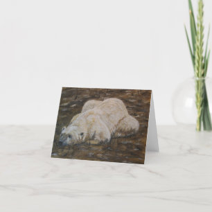 Cartão de nota do urso polar