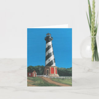 Cartão de nota do vazio do farol de Hatteras do