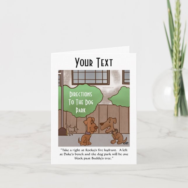 Cartão de Nota Dobrada de Direções do Parque de Ca (Frente)