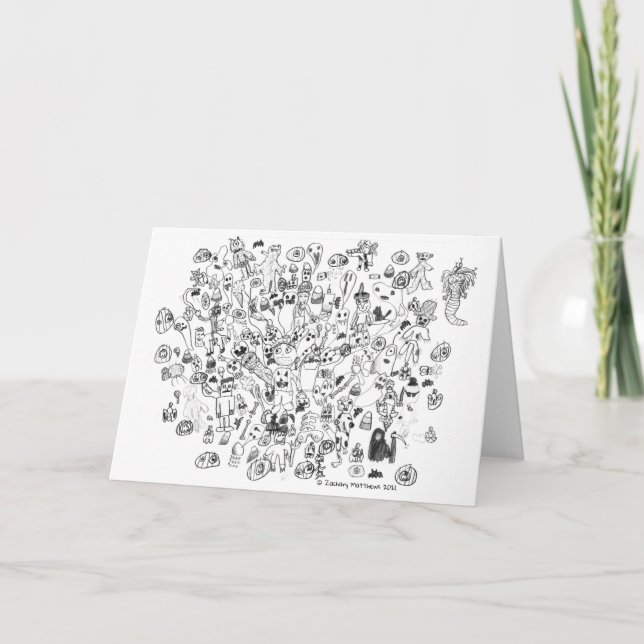 Cartão de Nota Dobrada do Halloween (Frente)