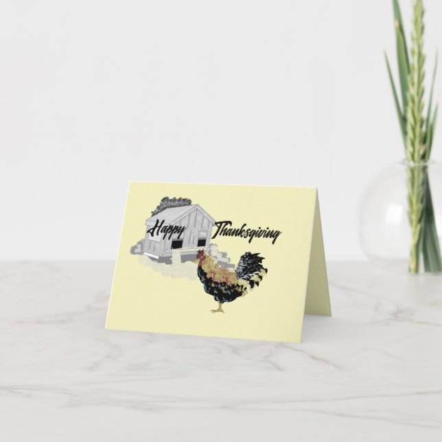 Cartão de Nota Dobrada : Feliz Ação de Graças (Frente)