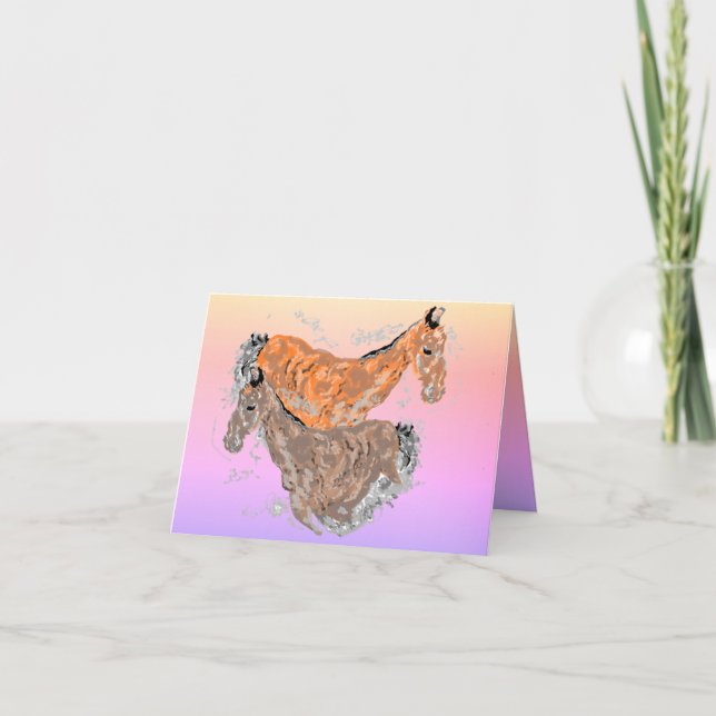 Cartão de Nota Dobrado: Corrida de Dia Dusty dentr (Frente)