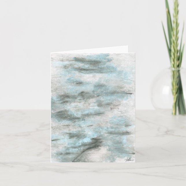 Cartão de nota dobrado de 4" x 5,6" - "Erosão" (Frente)