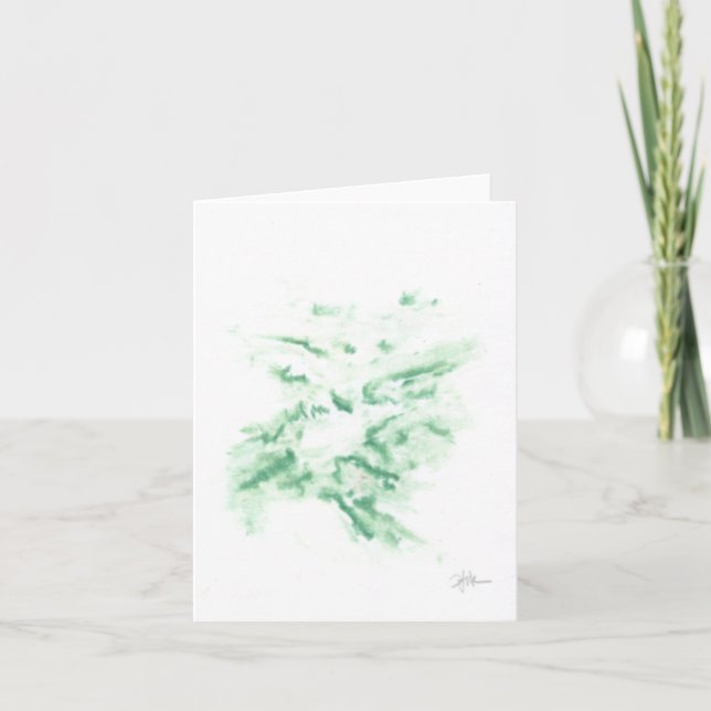 Cartão de nota dobrado de 4" x 5,6" - "Nube" (Frente)