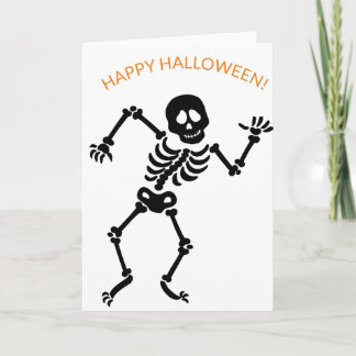 Cartão de nota dobrado de SKELETON DANCING HELLOWE