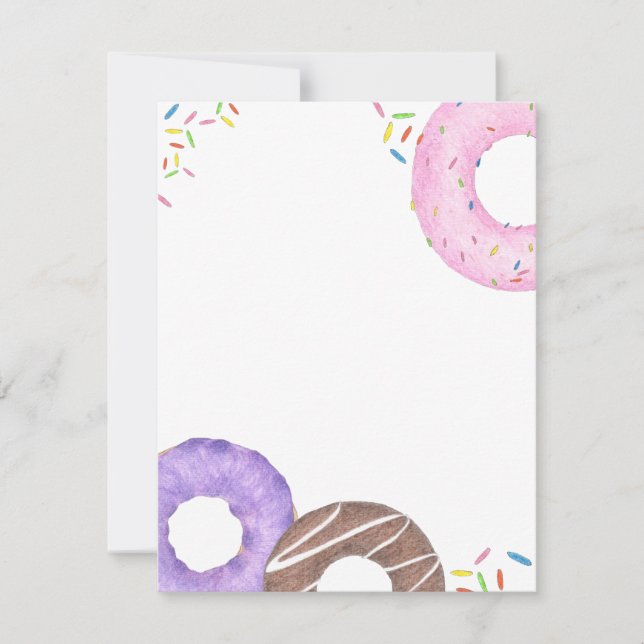 Cartão de Nota Donuts Deliciosos (Frente)