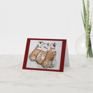 cartão de nota dos buldogues