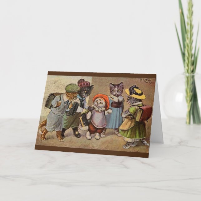 Cartão de nota dos dias escolares dos gatos do (Frente)