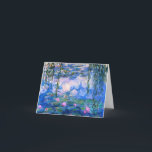 Cartão de nota dos lírios de água de Monet<br><div class="desc">Cartão de nota dos lírios de água de Monet. Pintura a óleo em canvas desde 1916. Monet pintou sua lagoa famosa do lírio de água obsessiva durante os anos finais de sua carreira, seleccionando a inspiração da luz do sol e seu efeito de deslocamento na água e as flores e...</div>