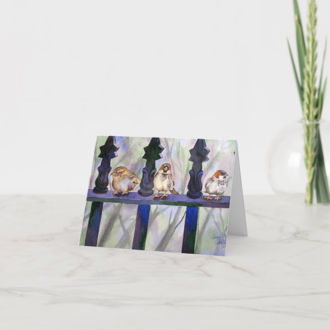 Cartão de nota dos pardais de Dave (Frente)