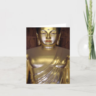 Cartão de nota dourado de Buddha