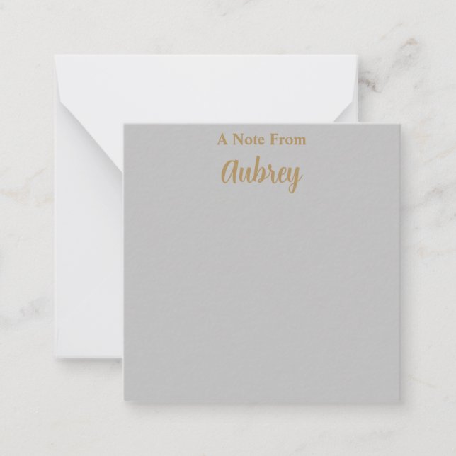 Cartão De Nota E Envelope (Frente)