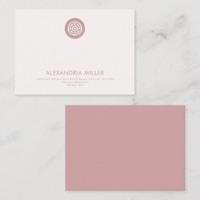 Cartão de Nota Elegante Simples (Frente/Verso)