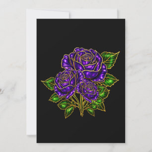 Cartão de Nota em Branco com Rosa de Ámora Bonita